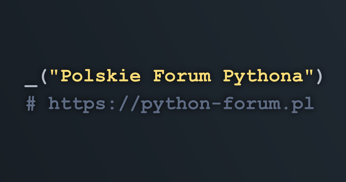 Polskie forum Pythona